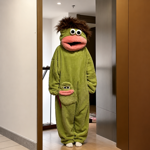 Pijama de una pieza de monstruo de boca grande
