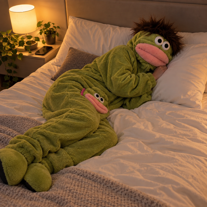 Pijama de una pieza de monstruo de boca grande