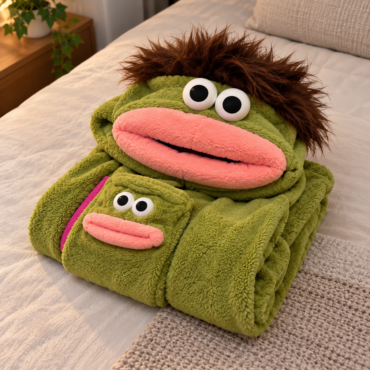 Pijama de una pieza de monstruo de boca grande