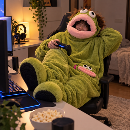 Pijama de una pieza de monstruo de boca grande