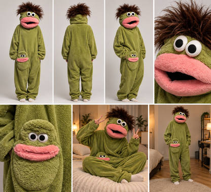 Pijama de una pieza de monstruo de boca grande
